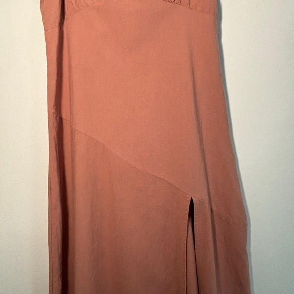 Midi Dress Size Large Sweetheart Neckline, Vented Skirt 100% Cotton SKU 9 - Picture 5 of 11